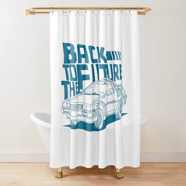 Back To The Future Shower Curtain BTTF Bath Curtain Marty McFly Delorean Pop Culture hotsell Funny Shower Curtain Christmas Gift For Boyfriend