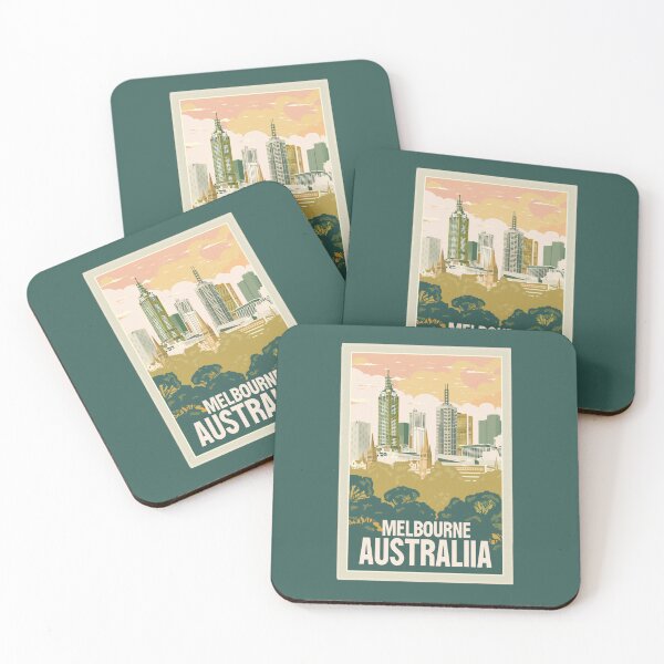 Item preview, A Vintage Travel Art of Melbourne - Australia  designed and sold by GoodOldVintage.
