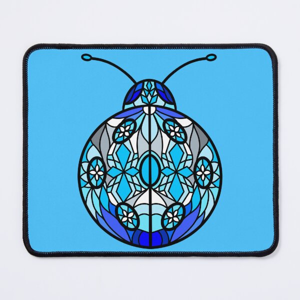 Item preview, Stained Glass Winter Crystal Ladybug designed and sold by Chiaroscuro-Art.