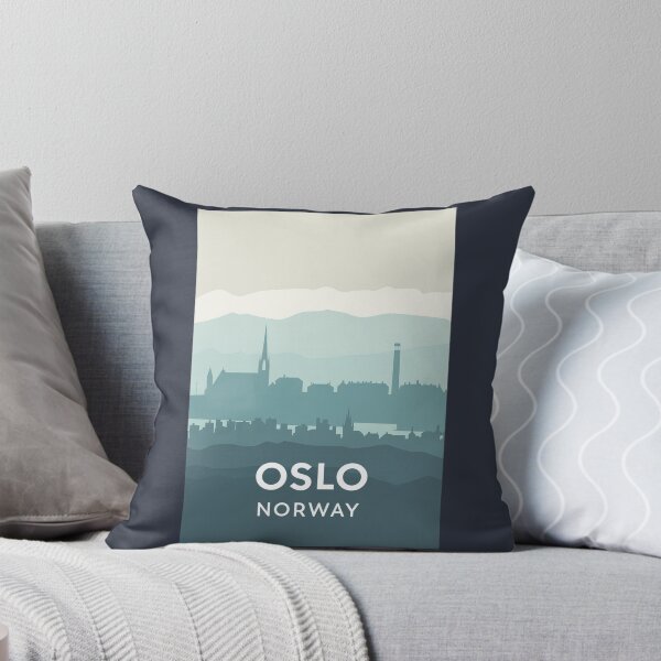 Item preview, A Vintage Travel Art of Oslo - Norway  designed and sold by GoodOldVintage.