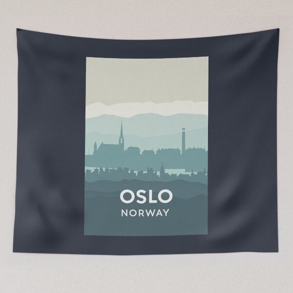 Item preview, A Vintage Travel Art of Oslo - Norway  designed and sold by GoodOldVintage.