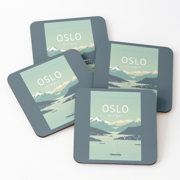 Item preview, A Vintage Travel Art of Oslo - Norway  designed and sold by GoodOldVintage.