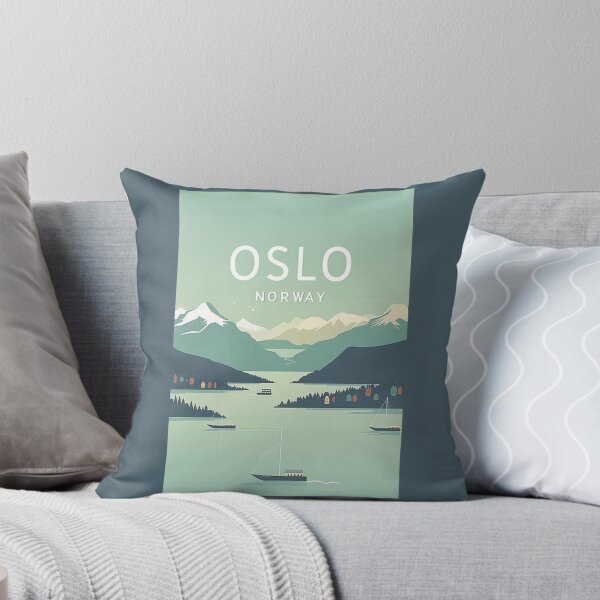 Item preview, A Vintage Travel Art of Oslo - Norway  designed and sold by GoodOldVintage.