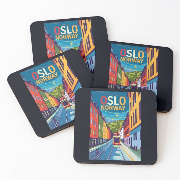 Item preview, A Vintage Travel Art of Oslo - Norway  designed and sold by GoodOldVintage.