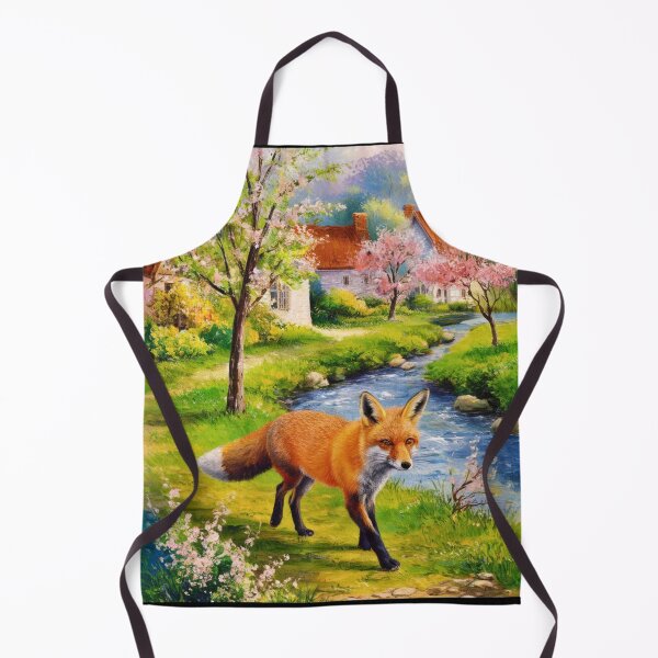 Artikelvorschau, Fuchs-Porträt. Frühlingszeit, Blumenfuchs, Vintage-Fuchs, Fuchs-Malerei, Camille Pissarro-Stil entworfen und verkauft von FoxVibes.