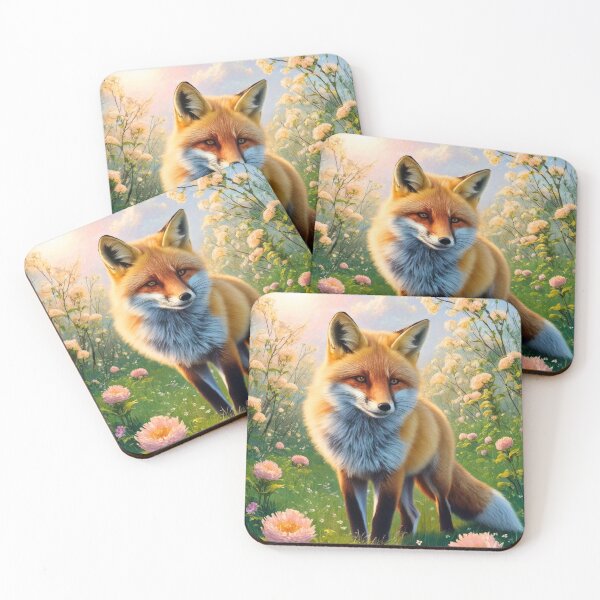 Artikelvorschau, Fuchs-Porträt. Frühlingszeit, Blumenfuchs, Vintage-Fuchs, Fuchs-Malerei, Camille Pissarro-Stil entworfen und verkauft von FoxVibes.