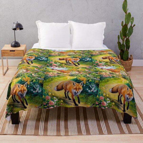 Artikelvorschau, Fuchs-Porträt. Frühlingszeit, Blumenfuchs, Vintage-Fuchs, Fuchs-Malerei, Camille Pissarro-Stil entworfen und verkauft von FoxVibes.