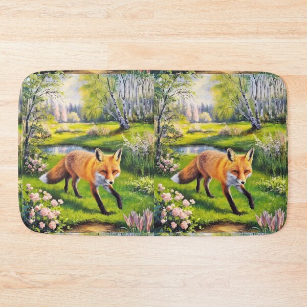 Artikelvorschau, Fuchs-Porträt. Frühlingszeit, Blumenfuchs, Vintage-Fuchs, Fuchs-Malerei, Camille Pissarro-Stil entworfen und verkauft von FoxVibes.