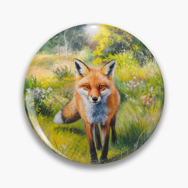 Artikelvorschau, Fuchs-Porträt. Frühlingszeit, Blumenfuchs, Vintage-Fuchs, Fuchs-Malerei, Camille Pissarro-Stil entworfen und verkauft von FoxVibes.