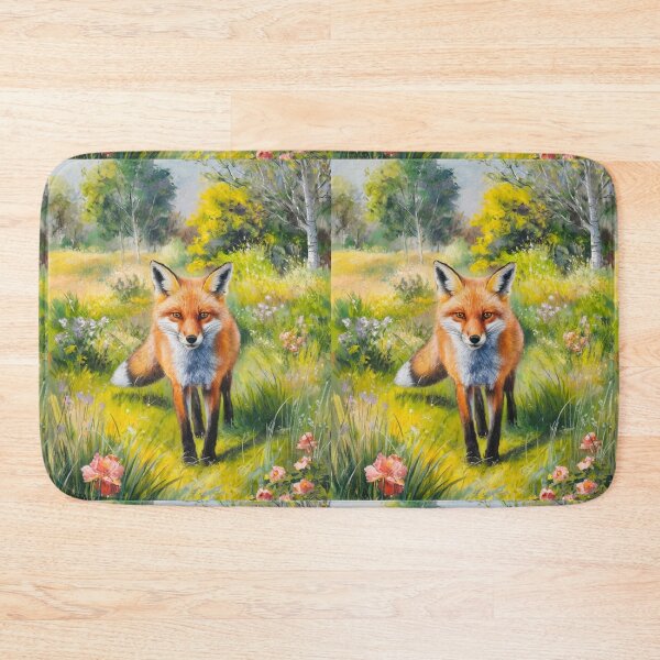 Artikelvorschau, Fuchs-Porträt. Frühlingszeit, Blumenfuchs, Vintage-Fuchs, Fuchs-Malerei, Camille Pissarro-Stil entworfen und verkauft von FoxVibes.