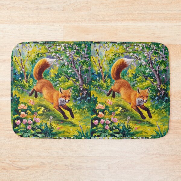 Artikelvorschau, Fuchs-Porträt. Frühlingszeit, Blumenfuchs, Vintage-Fuchs, Fuchs-Malerei, Camille Pissarro-Stil entworfen und verkauft von FoxVibes.