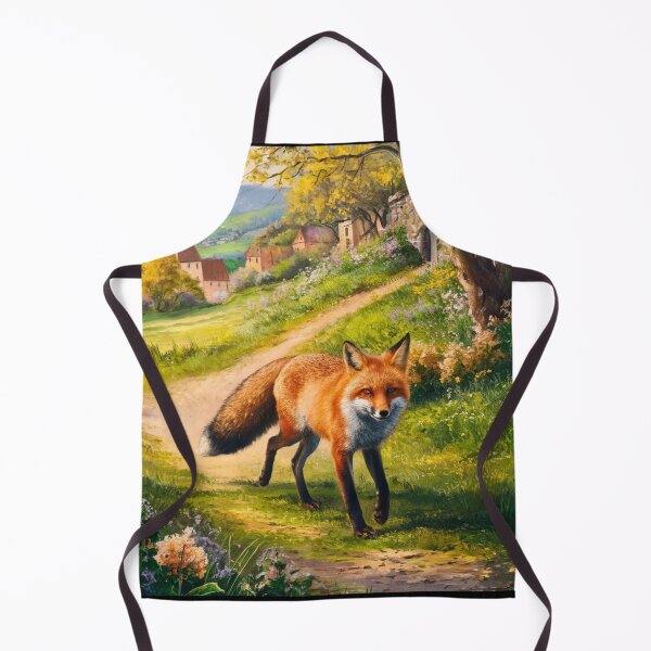 Artikelvorschau, Fuchs-Porträt. Frühlingszeit, Blumenfuchs, Vintage-Fuchs, Fuchs-Malerei, Camille Pissarro-Stil entworfen und verkauft von FoxVibes.