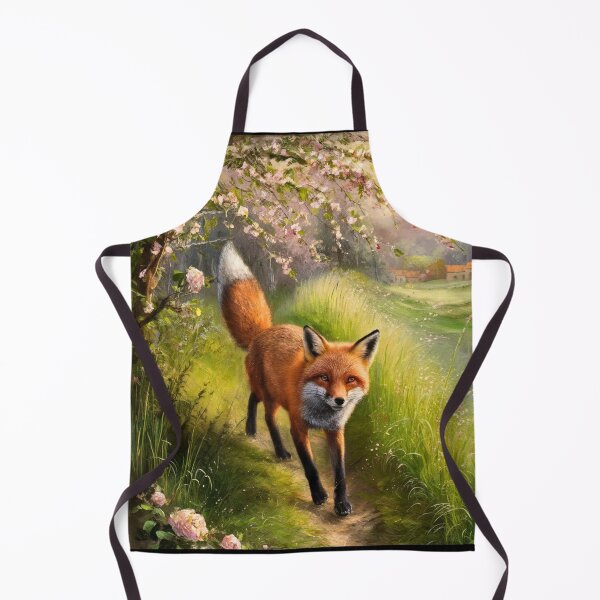 Artikelvorschau, Fuchs-Porträt. Frühlingszeit, Blumenfuchs, Vintage-Fuchs, Fuchs-Malerei, Camille Pissarro-Stil entworfen und verkauft von FoxVibes.