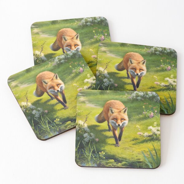 Artikelvorschau, Fuchs-Porträt. Frühlingszeit, Blumenfuchs, Vintage-Fuchs, Fuchs-Malerei, Camille Pissarro-Stil entworfen und verkauft von FoxVibes.