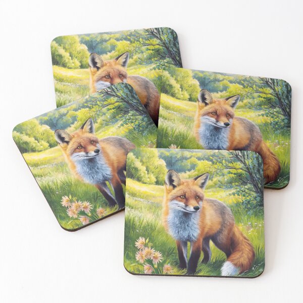 Artikelvorschau, Fuchs-Porträt. Frühlingszeit, Blumenfuchs, Vintage-Fuchs, Fuchs-Malerei, Camille Pissarro-Stil entworfen und verkauft von FoxVibes.