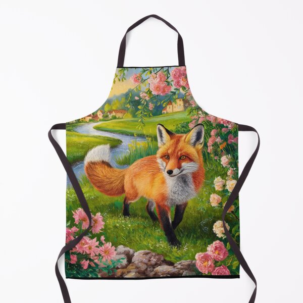 Artikelvorschau, Fuchs-Porträt. Frühlingszeit, Blumenfuchs, Vintage-Fuchs, Fuchs-Malerei, Camille Pissarro-Stil entworfen und verkauft von FoxVibes.