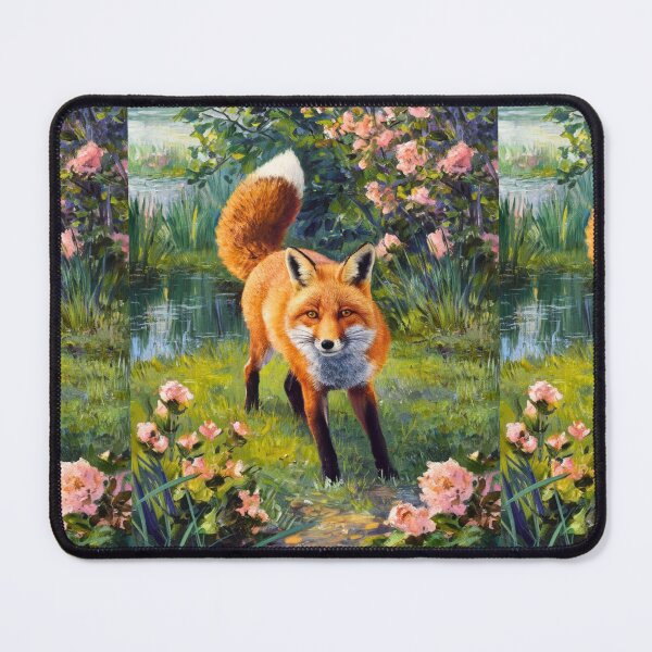 Artikelvorschau, Fuchs-Porträt. Frühlingszeit, Blumenfuchs, Vintage-Fuchs, Fuchs-Malerei, Camille Pissarro-Stil entworfen und verkauft von FoxVibes.