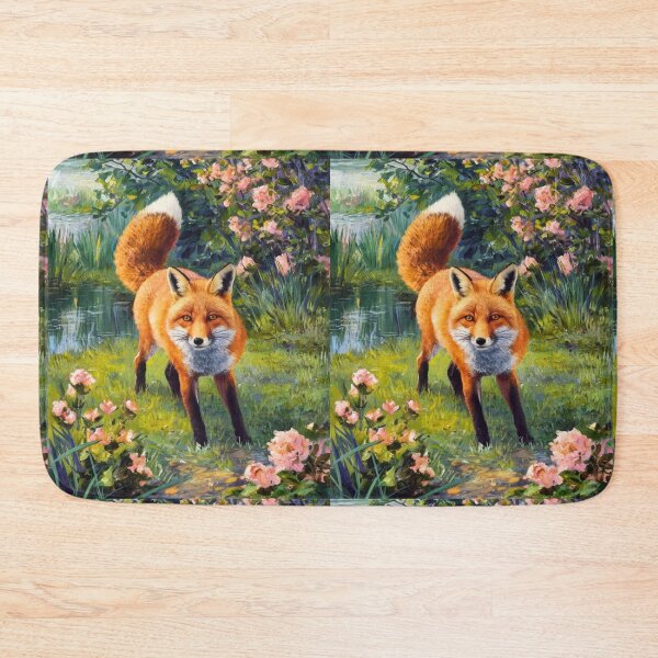 Artikelvorschau, Fuchs-Porträt. Frühlingszeit, Blumenfuchs, Vintage-Fuchs, Fuchs-Malerei, Camille Pissarro-Stil entworfen und verkauft von FoxVibes.