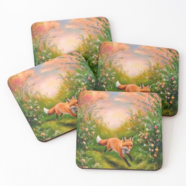 Artikelvorschau, Fuchs-Porträt. Frühlingszeit, Blumenfuchs, Vintage-Fuchs, Fuchs-Malerei, Camille Pissarro-Stil entworfen und verkauft von FoxVibes.