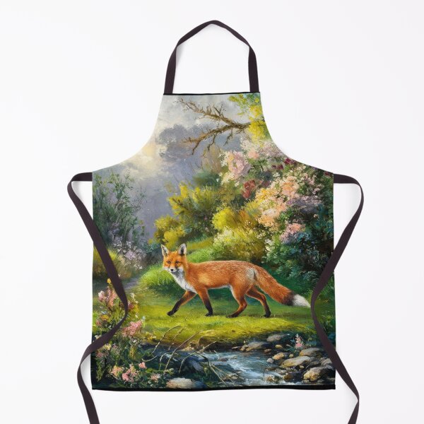 Artikelvorschau, Fuchs-Porträt. Frühlingszeit, Blumenfuchs, Vintage-Fuchs, Fuchs-Malerei, Camille Pissarro-Stil entworfen und verkauft von FoxVibes.