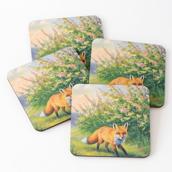 Artikelvorschau, Fuchs-Porträt. Frühlingszeit, Blumenfuchs, Vintage-Fuchs, Fuchs-Malerei, Camille Pissarro-Stil entworfen und verkauft von FoxVibes.
