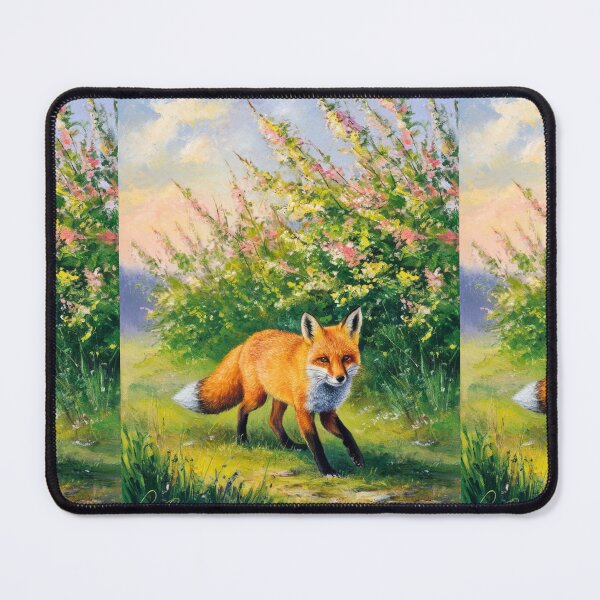 Artikelvorschau, Fuchs-Porträt. Frühlingszeit, Blumenfuchs, Vintage-Fuchs, Fuchs-Malerei, Camille Pissarro-Stil entworfen und verkauft von FoxVibes.