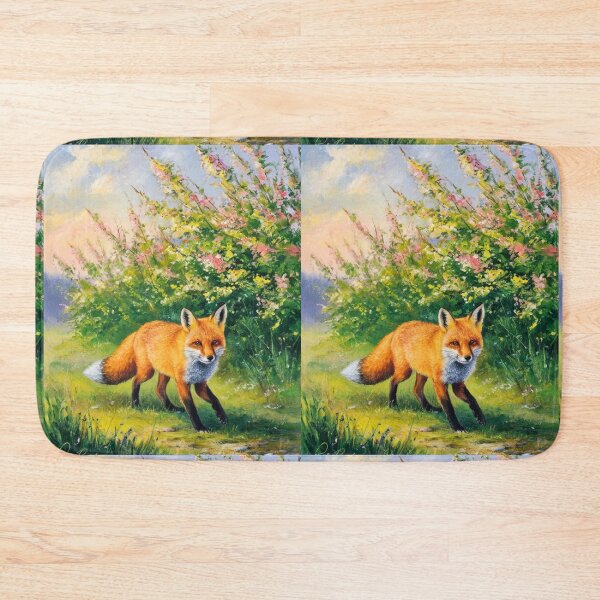 Artikelvorschau, Fuchs-Porträt. Frühlingszeit, Blumenfuchs, Vintage-Fuchs, Fuchs-Malerei, Camille Pissarro-Stil entworfen und verkauft von FoxVibes.