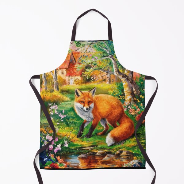 Artikelvorschau, Fuchs-Porträt. Frühlingszeit, Blumenfuchs, Vintage-Fuchs, Fuchs-Malerei, Camille Pissarro-Stil entworfen und verkauft von FoxVibes.