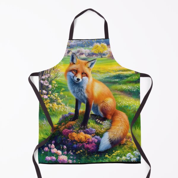 Artikelvorschau, Fuchs-Porträt. Frühlingszeit, Blumenfuchs, Vintage-Fuchs, Fuchs-Malerei, Camille Pissarro-Stil entworfen und verkauft von FoxVibes.