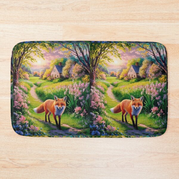 Artikelvorschau, Fuchs-Porträt. Frühlingszeit, Blumenfuchs, Vintage-Fuchs, Fuchs-Malerei, Camille Pissarro-Stil entworfen und verkauft von FoxVibes.