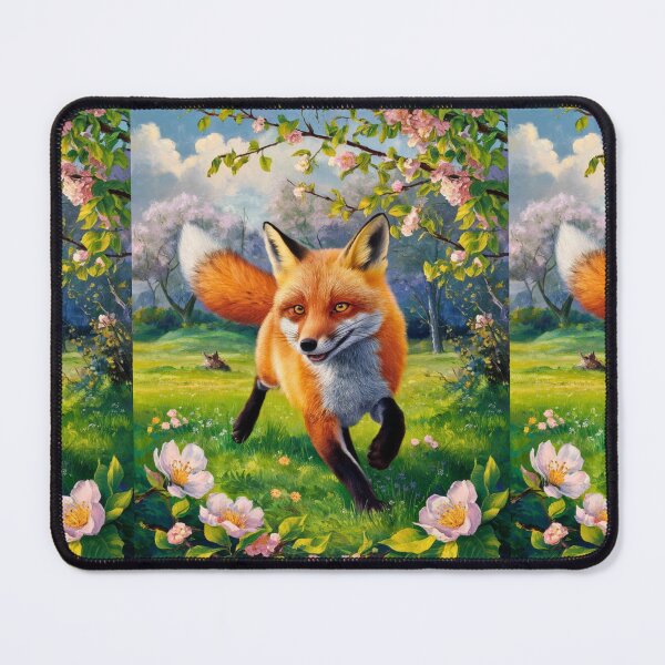 Artikelvorschau, Fuchs-Porträt. Frühlingszeit, Blumenfuchs, Vintage-Fuchs, Fuchs-Malerei, Camille Pissarro-Stil entworfen und verkauft von FoxVibes.