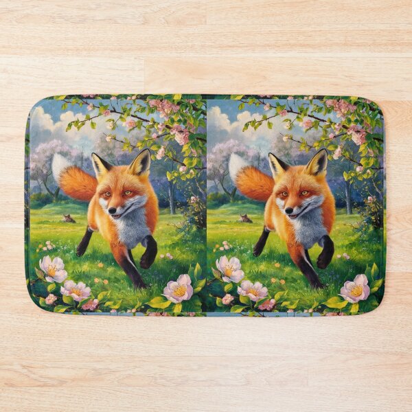 Artikelvorschau, Fuchs-Porträt. Frühlingszeit, Blumenfuchs, Vintage-Fuchs, Fuchs-Malerei, Camille Pissarro-Stil entworfen und verkauft von FoxVibes.