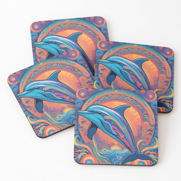 Item preview, Psychedelic Dolphin designed and sold by Whale & Dolphin Wisdom Retreats.