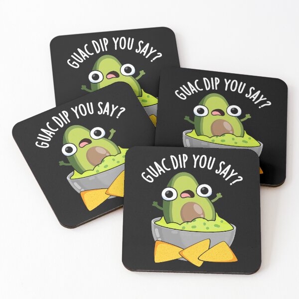 Item preview, Guac Dip You Say Funny Guacamole Dip Pun (Dark BG) designed and sold by punnybone.