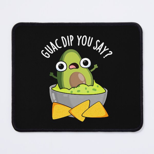 Item preview, Guac Dip You Say Funny Guacamole Dip Pun (Dark BG) designed and sold by punnybone.