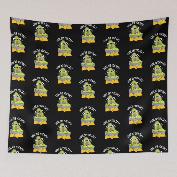 Item preview, Guac Dip You Say Funny Guacamole Dip Pun (Dark BG) designed and sold by punnybone.