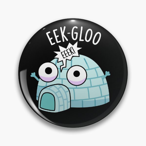 Item preview, Eek-gloo Funny Igloo Pun (Dark BG) designed and sold by punnybone.