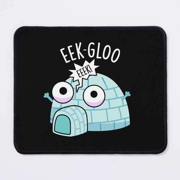Item preview, Eek-gloo Funny Igloo Pun (Dark BG) designed and sold by punnybone.