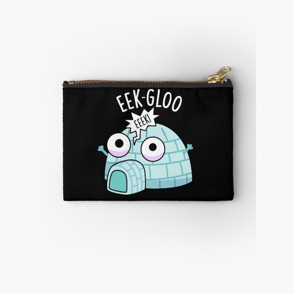 Item preview, Eek-gloo Funny Igloo Pun (Dark BG) designed and sold by punnybone.