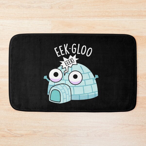Item preview, Eek-gloo Funny Igloo Pun (Dark BG) designed and sold by punnybone.