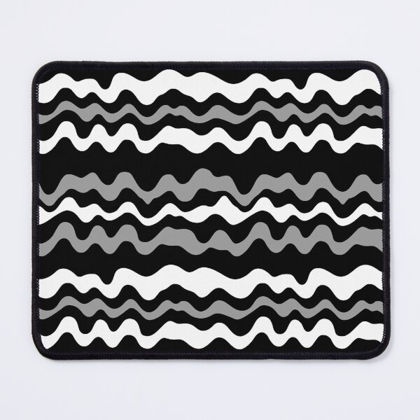 Item preview, Horizontal curved stripes of gray black colors  designed and sold by fuzzyfox.