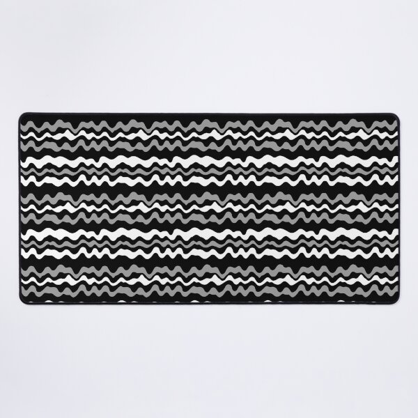 Item preview, Horizontal curved stripes of gray black colors designed and sold by fuzzyfox.