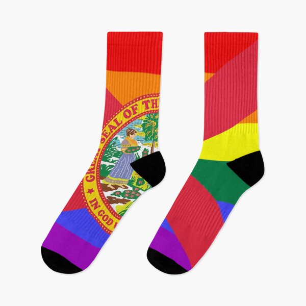 Item preview, Florida Pride! Rainbow Flag for State of Florida designed and sold by YonderAndBeyond.