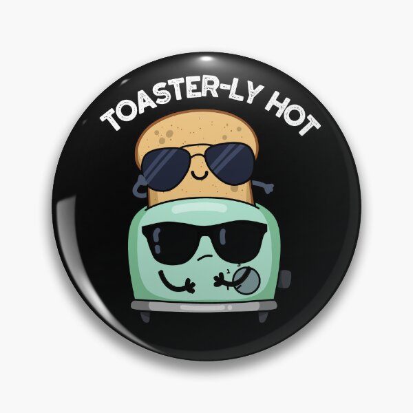 Item preview, Toasterly Hot Funny Toaster Pun (Dark BG) designed and sold by punnybone.