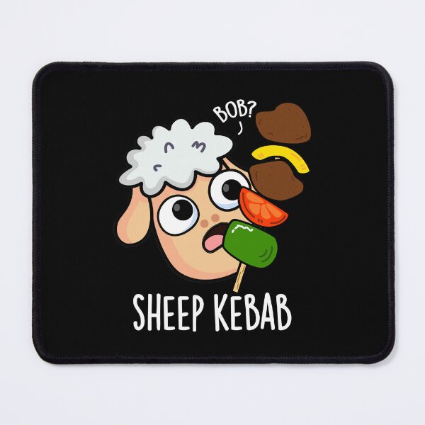 Item preview, Sheep Kebab Funny Shish Kebab Pun (Dark BG) designed and sold by punnybone.