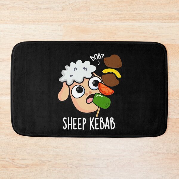 Item preview, Sheep Kebab Funny Shish Kebab Pun (Dark BG) designed and sold by punnybone.