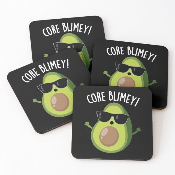 Item preview, Core Blimey Funny British Avocado Pun (Dark BG) designed and sold by punnybone.