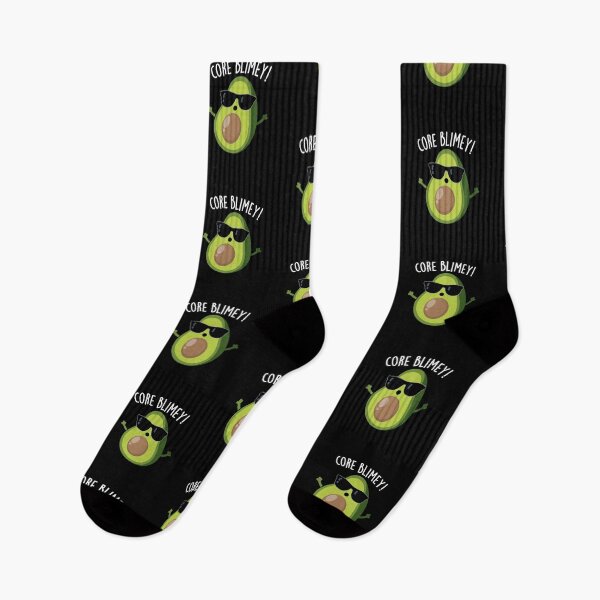 Item preview, Core Blimey Funny British Avocado Pun (Dark BG) designed and sold by punnybone.