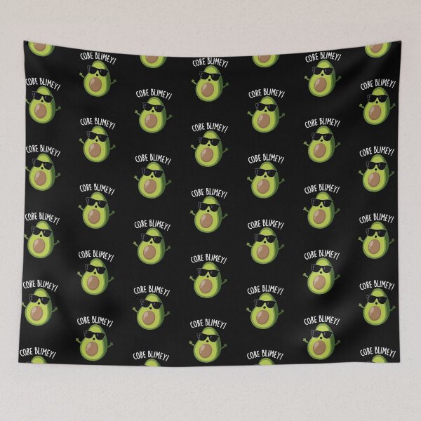 Item preview, Core Blimey Funny British Avocado Pun (Dark BG) designed and sold by punnybone.