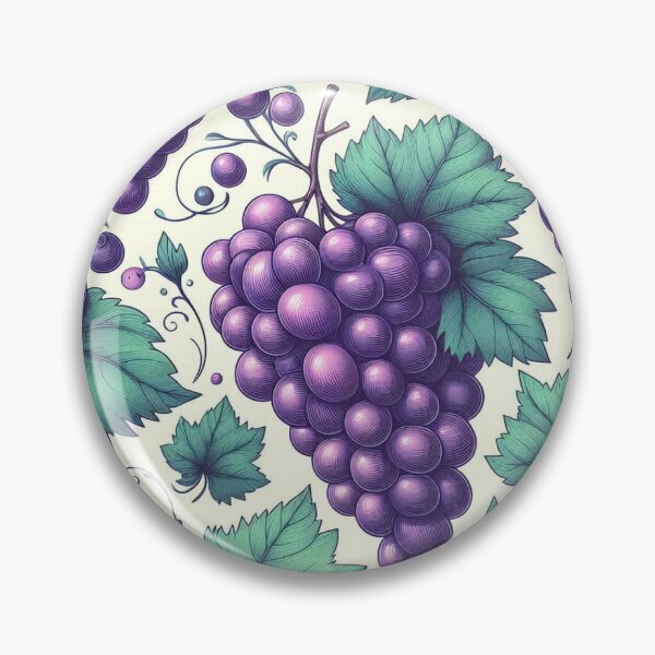 Item preview, Grapes pattern designed and sold by FLATVAC STICKER.